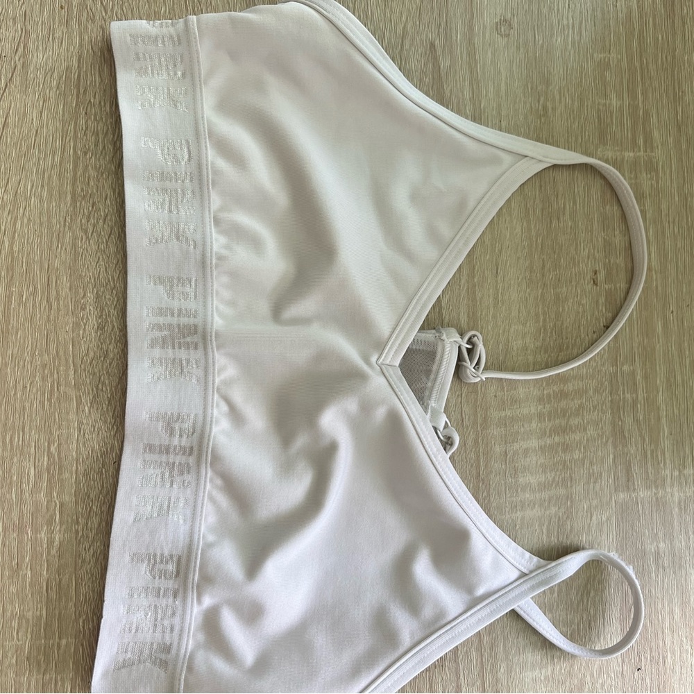 Pink sports bra